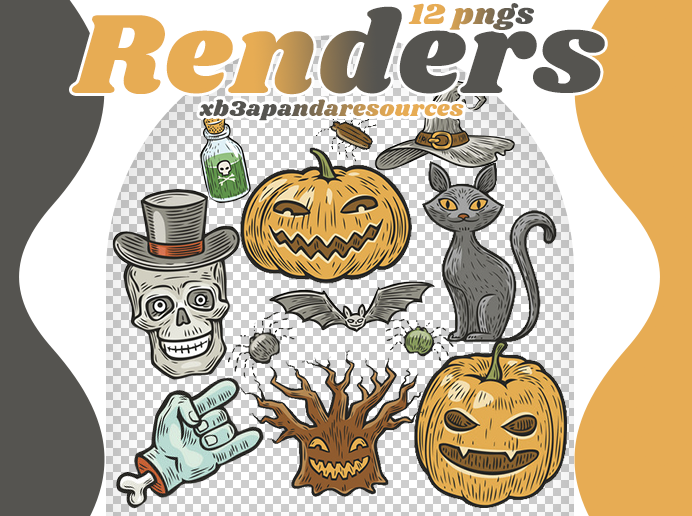 PNGS | RENDERS | HALLOWEEN PNGS by xb3apandaresources on DeviantArt