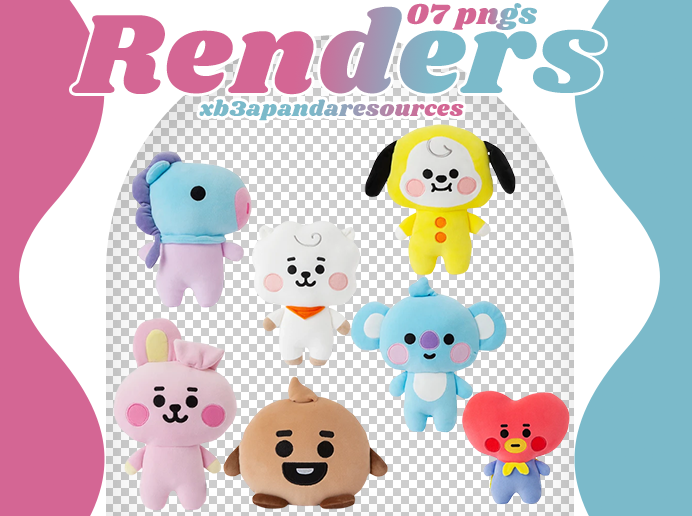 PNGS RENDERS BT21 PLUSH TOY PNGS by xb3apandaresources on DeviantArt
