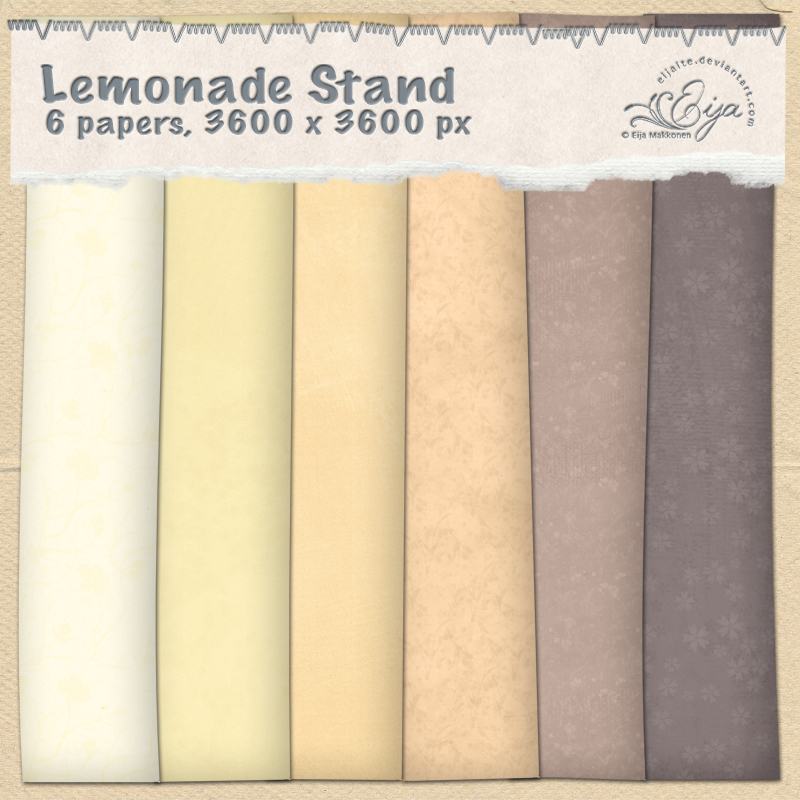 Lemonade Stand paper pack