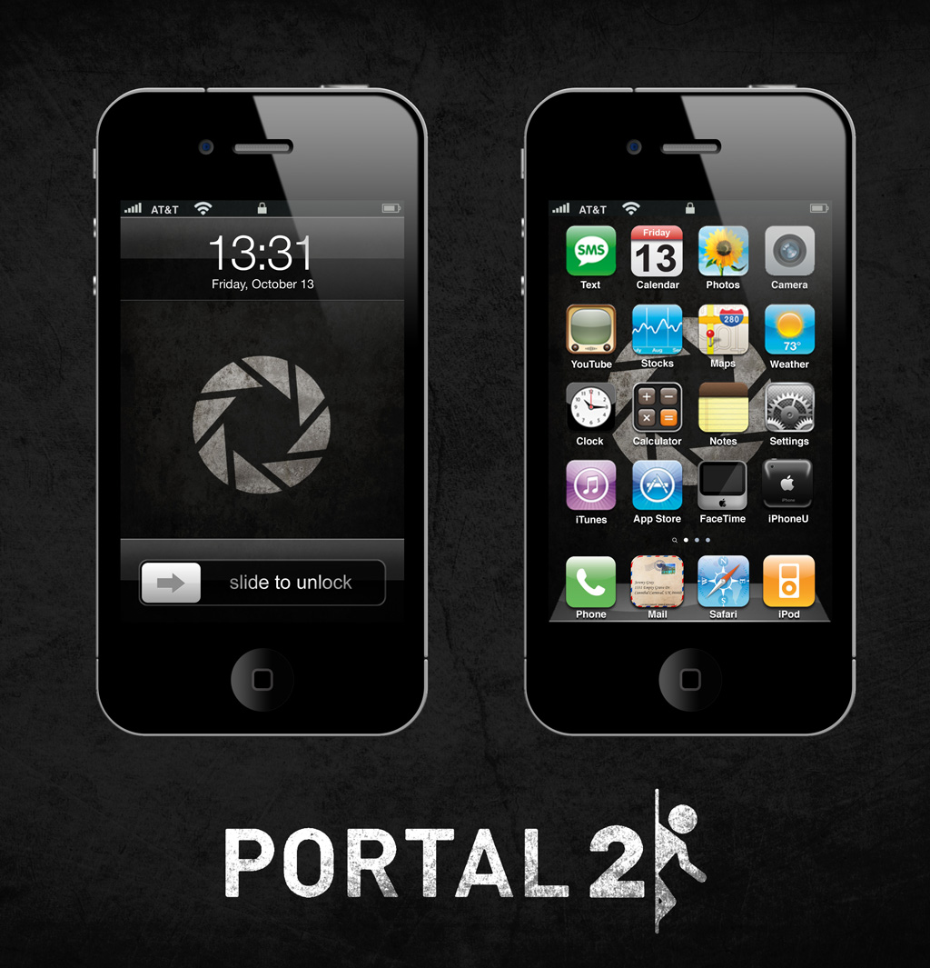 Portal 2 Iphoneipad Wallpaper Dark By Sirpatrick1st On
