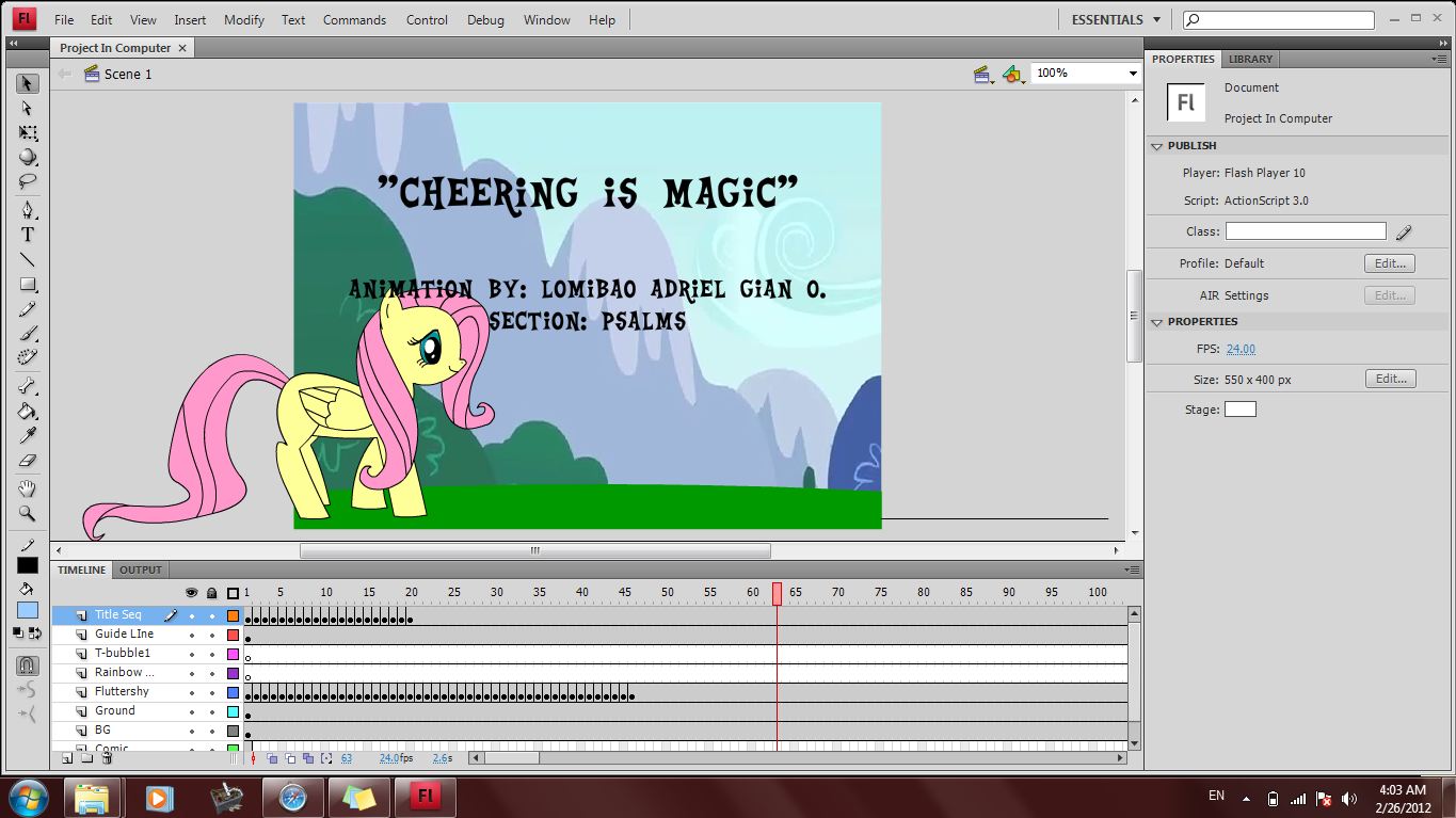 Cheering is Magic [WIP#2] (Project in Computer)