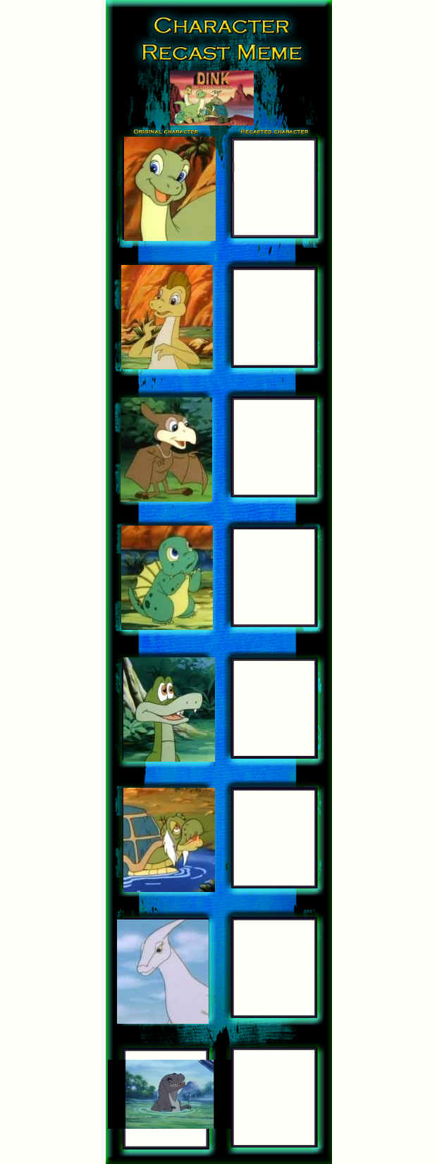 Dink little Dinosaur rescast meme by mymeilarose on DeviantArt