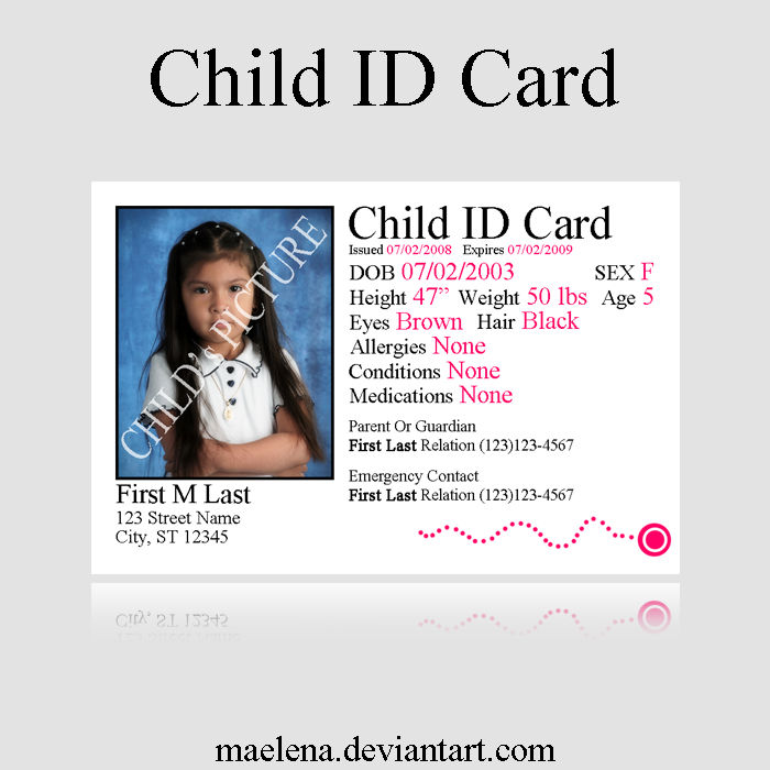 Child ID Card by MaElena on DeviantArt