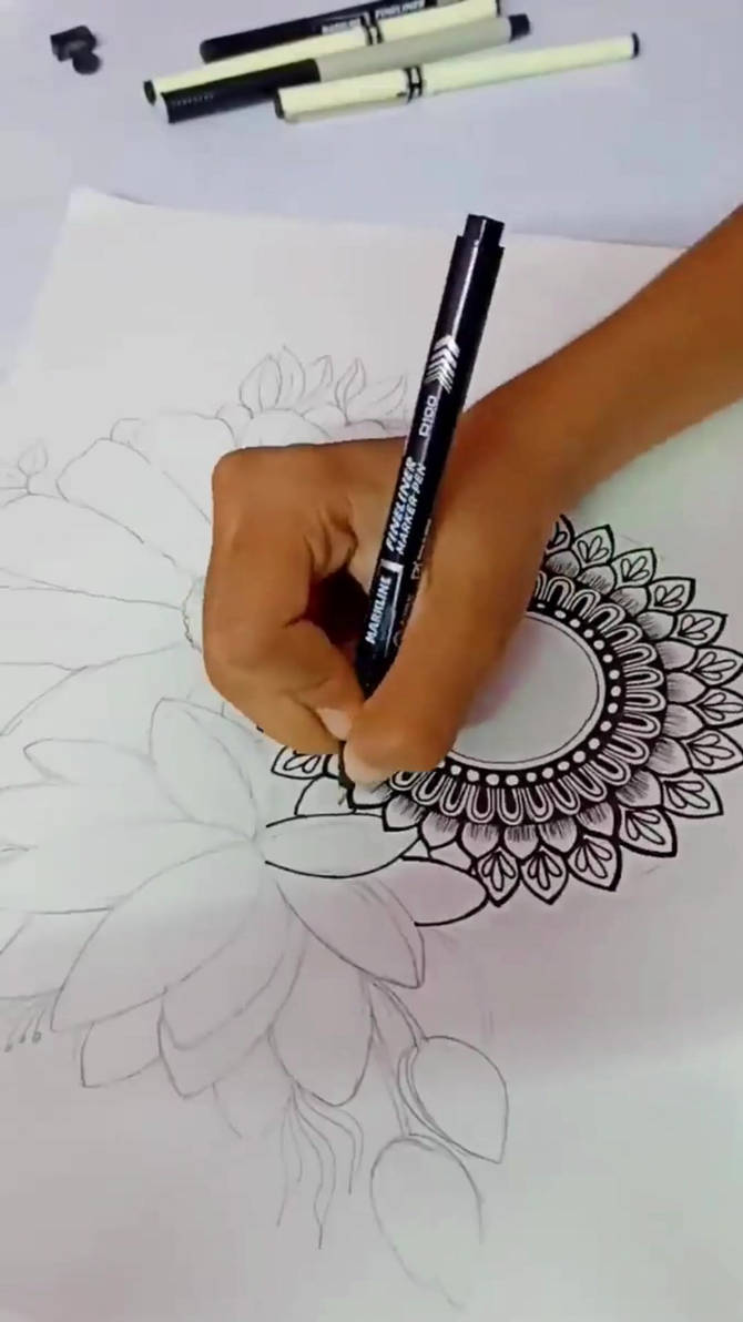 How to draw Mandala Art for beginners by ThehackerArt on DeviantArt