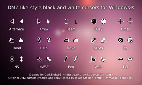 DMZ style cursors for Windows