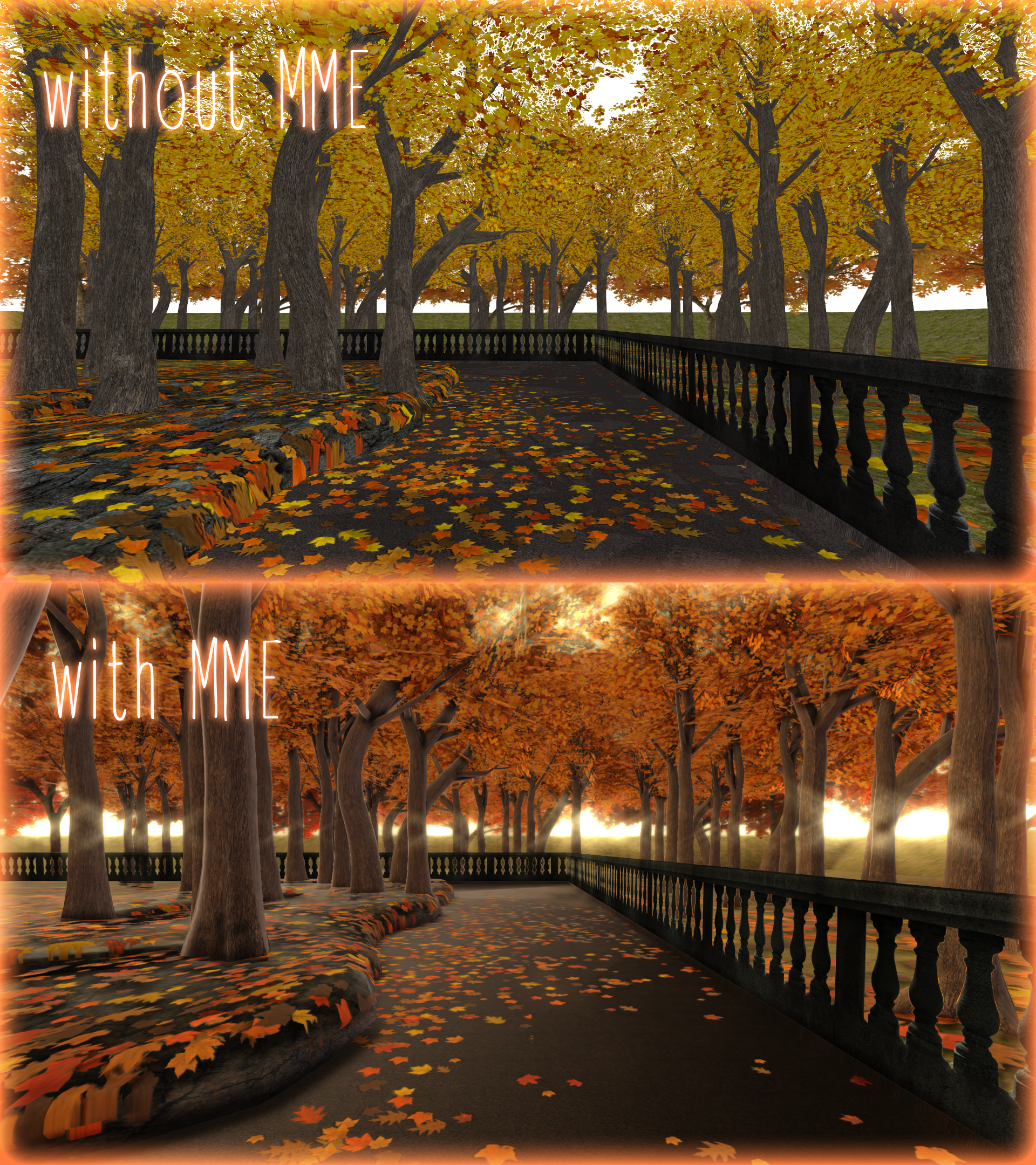 [MMD DL]Autumn alley [effects list in description]