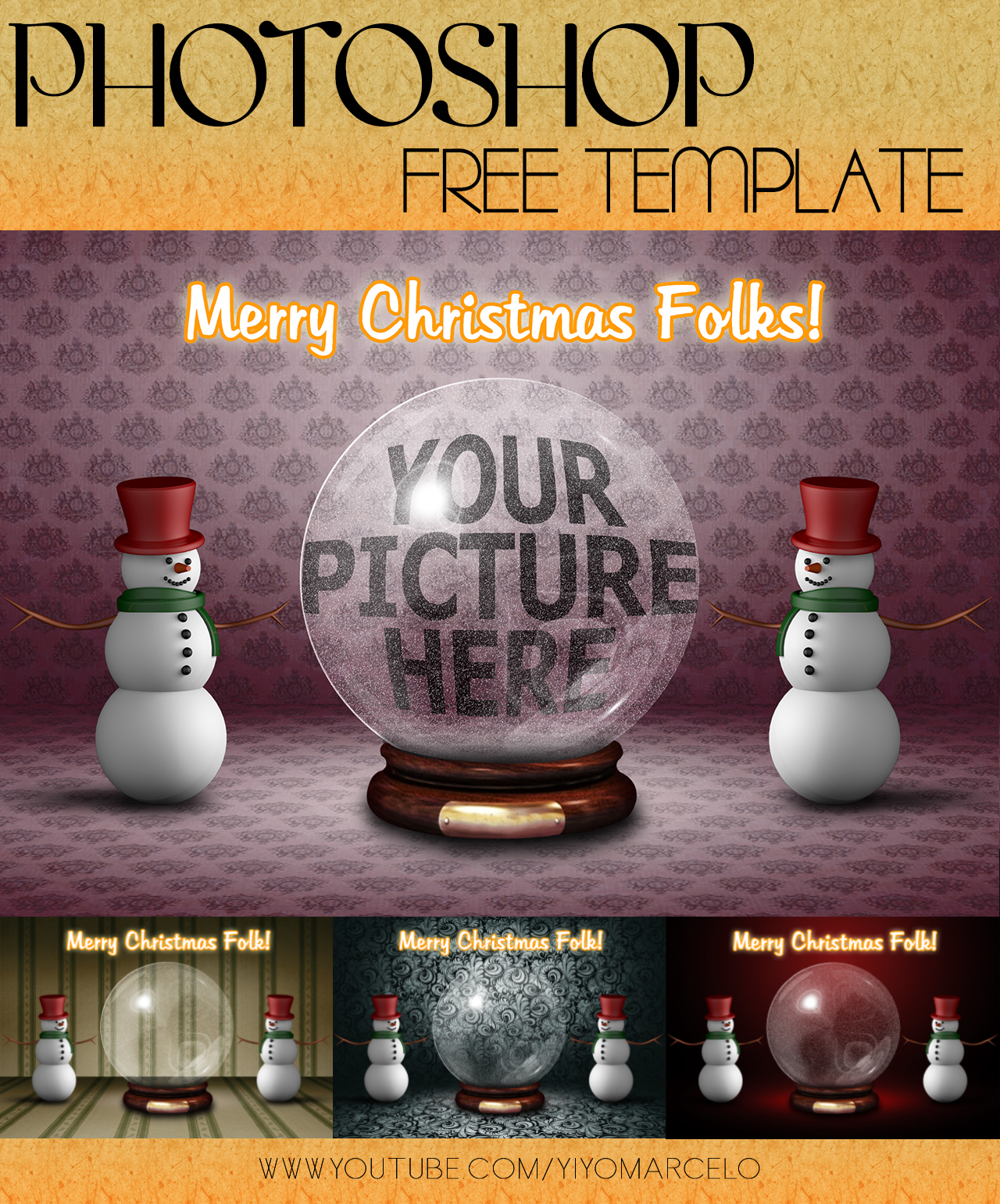 PHOTOSHOP | FREE TEMPLATE FOR CHRISTMAS! |