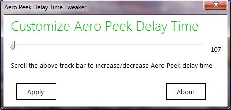 Aero Peek Delay Time Tweaker by parassidhu