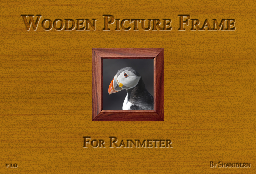 Wooden Picture Frame For Rainmeter