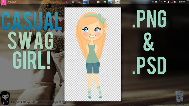 CasualSwag Girl .Psd .Png