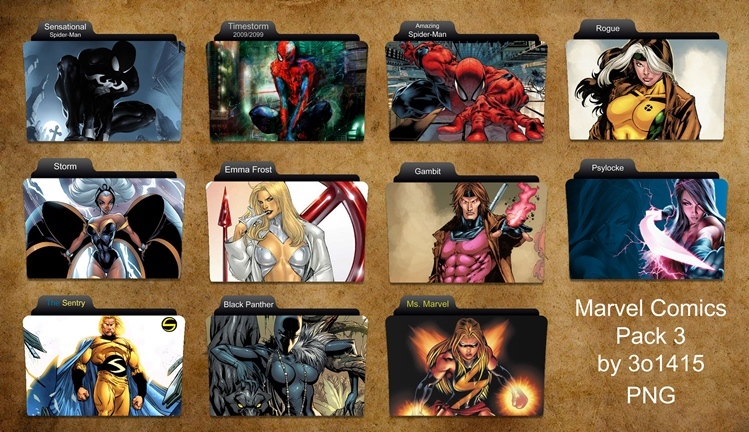 Marvel Comics Folder Pack 3 by 3o1415 on DeviantArt