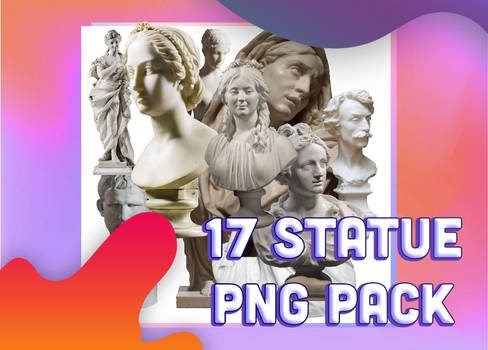 17 STATUES PNG PACK.