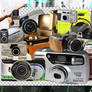 FILM, COMPACT, DSLR CAMERA PNGS PACK.