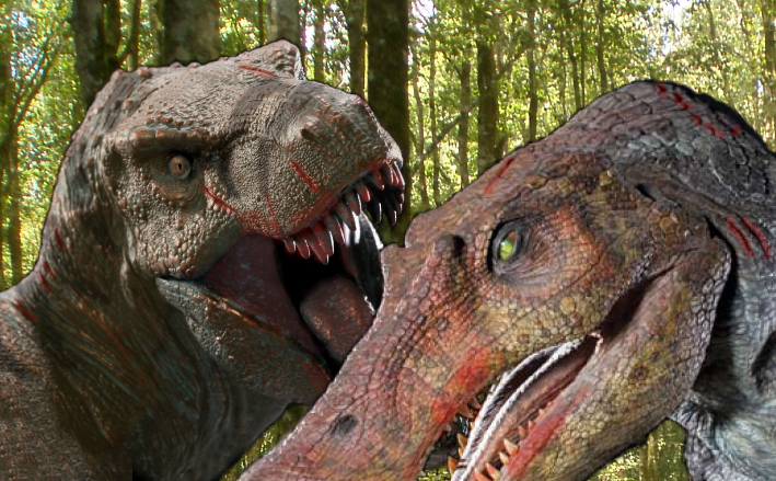 T rex vs Spinosaurus Bloody Battle