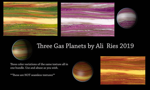 Three Gas Planets by Ali Ries 2019