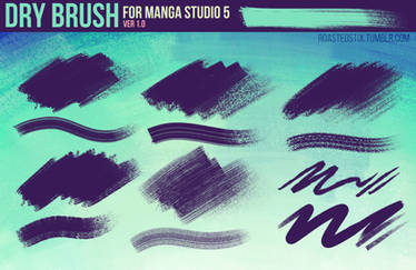 Dry Brush Pack for Manga Studio 5 (Ver. 1)