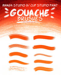 Gouache Brush Set for Manga Studio (Dry Brysh v.2)