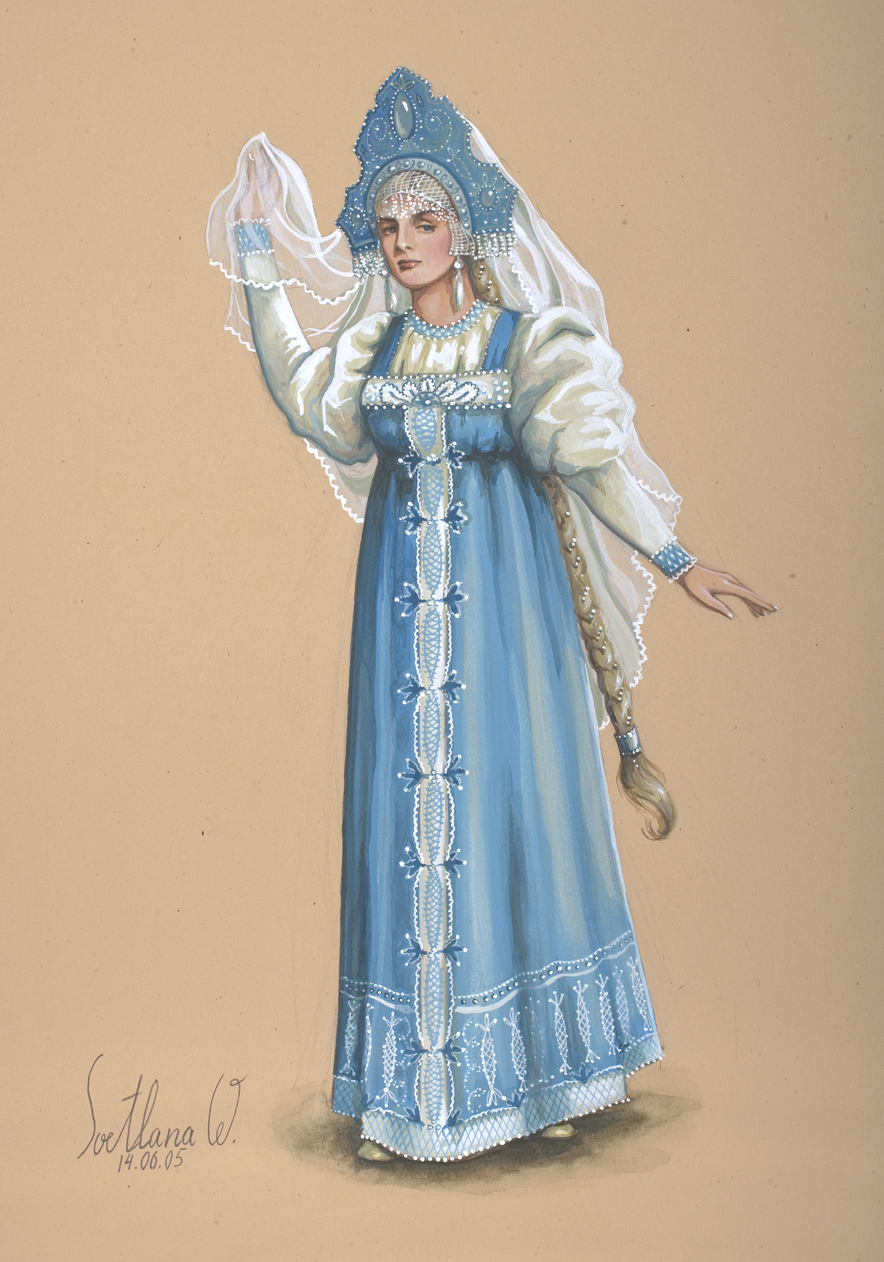russian traditional clothing female