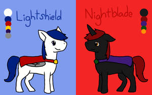 Lightshield and Nightblade by fangs211