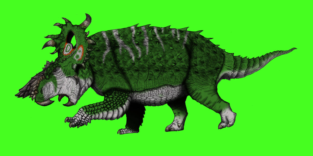 Dinovember day 2 - Pachyrhinosaurus redesign by kingrexy