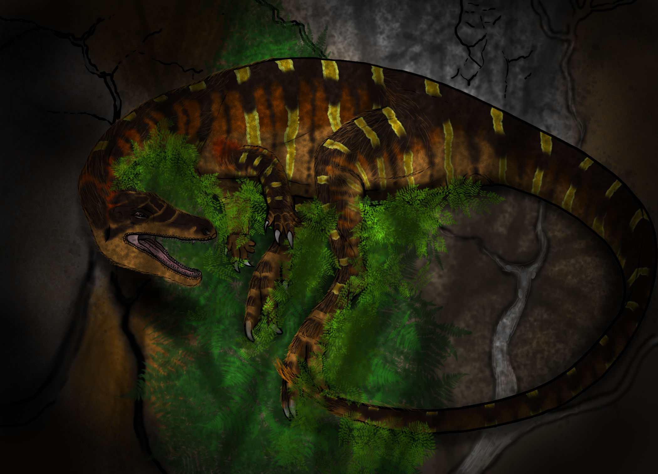 Dinovember 2020 day 1 - Early Beginings WIP by kingrexy on DeviantArt