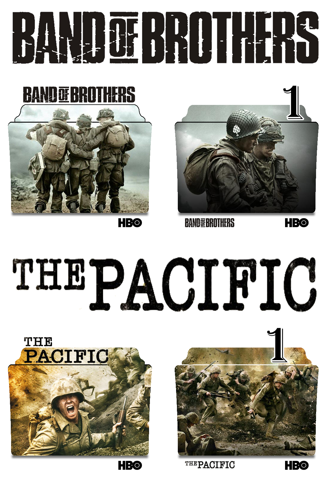 Band of Brothers The Pacific series folder icons by Vamps1 on DeviantArt