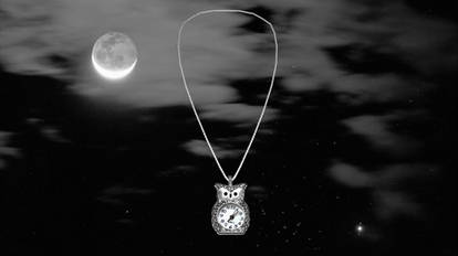 Clock Owl Necklace