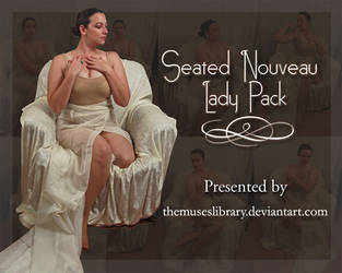 Seated Nouveau Lady PACK 1 by themuseslibrary