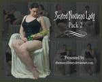 Seated Nouveau Lady PACK 2 by themuseslibrary