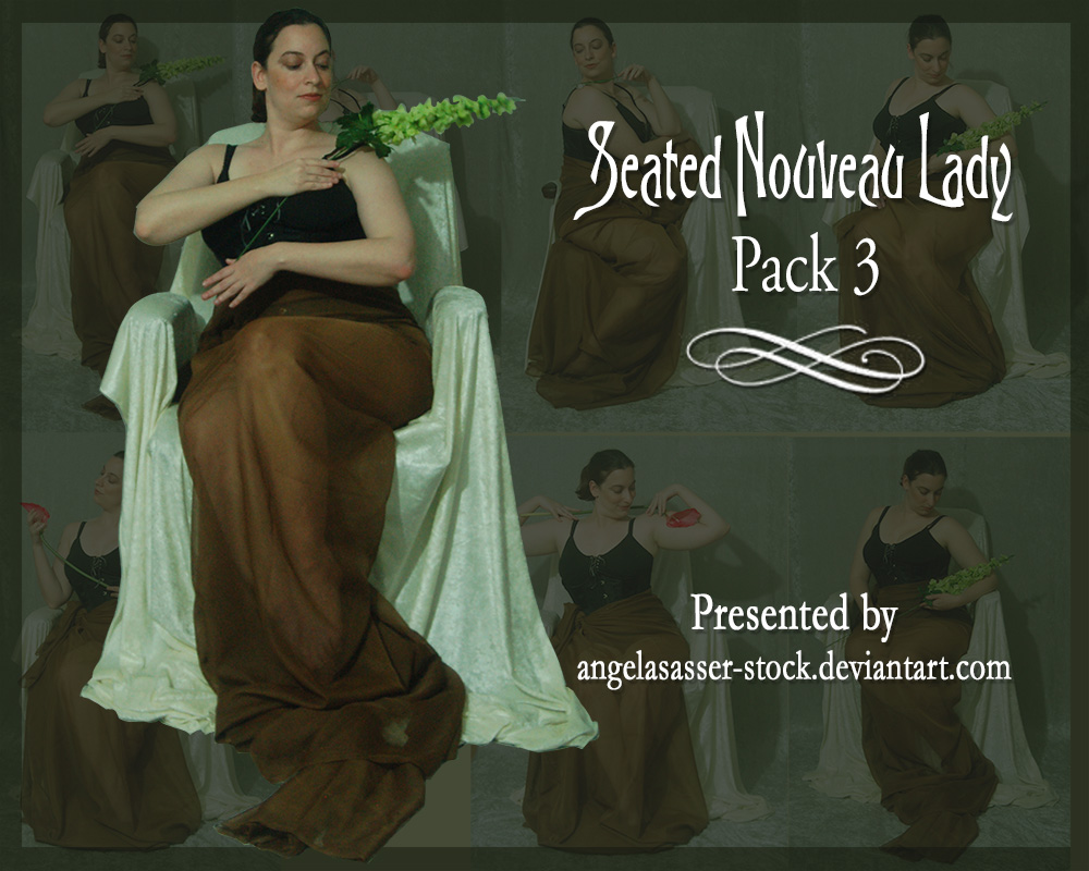 Seated Nouveau Lady PACK 3