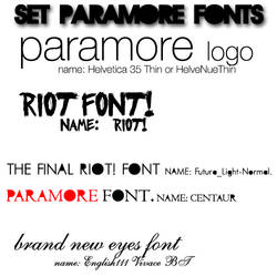 Set: Paramore Fonts