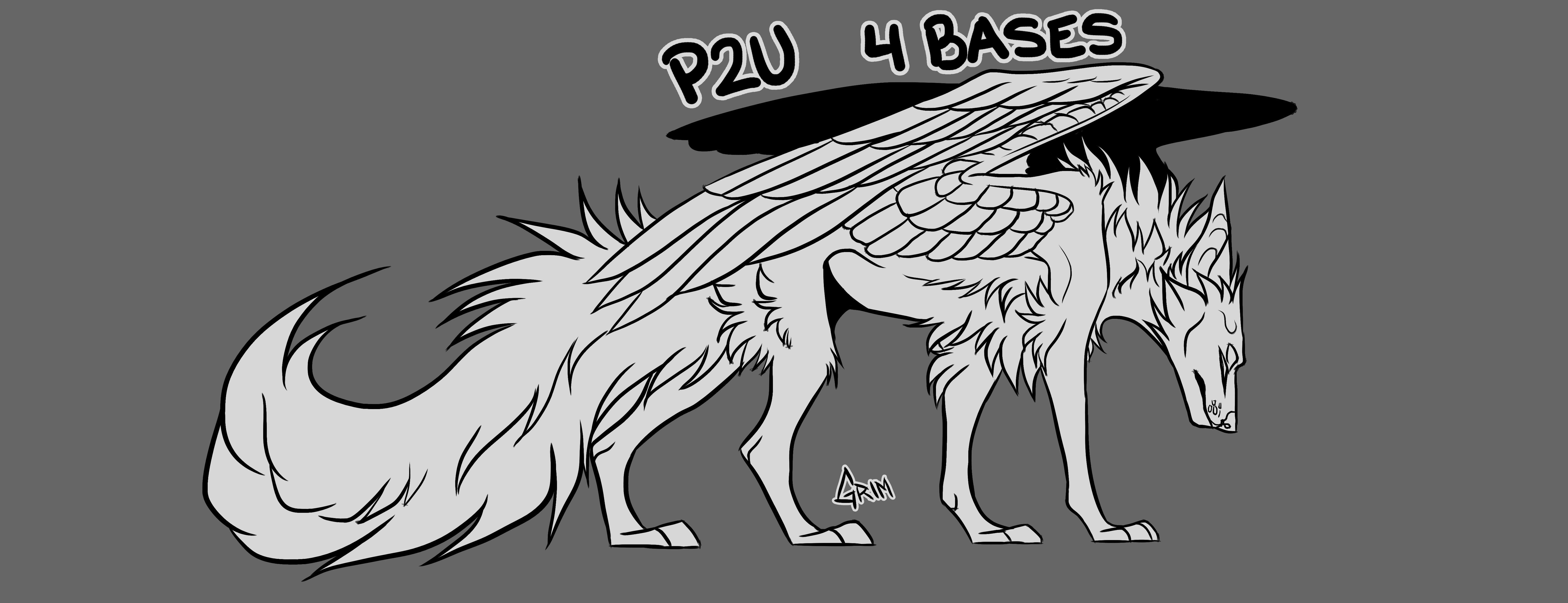P2U Lineart 4 Bases by GrimHalo on DeviantArt
