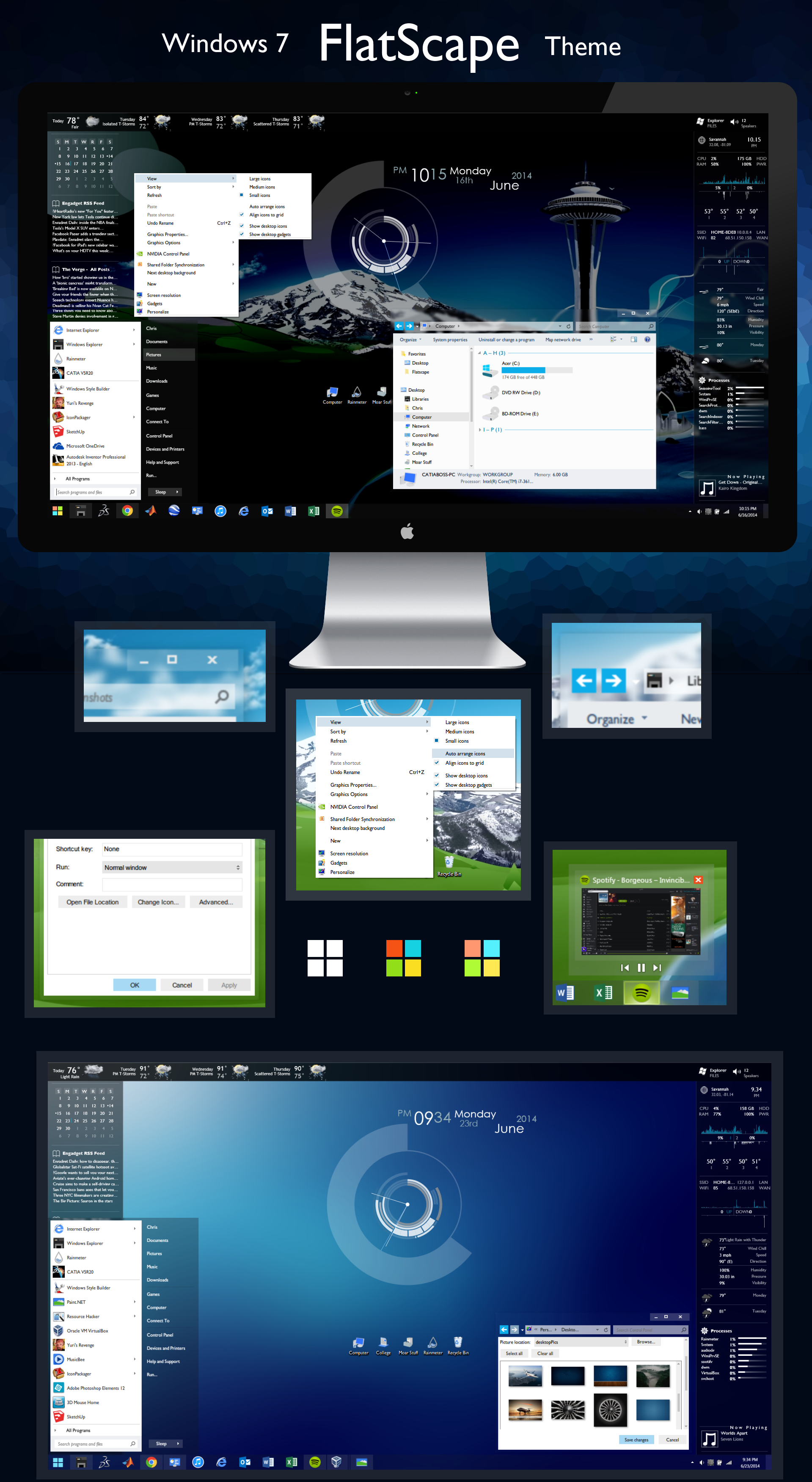 FlatScape Theme for Windows 7