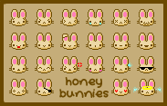 Honey Bunnies Emoticons