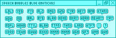 Speech Bubbles Blue Emoticons