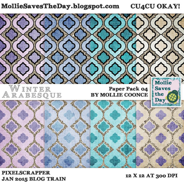 Winter Arabesque Paper Pack 4