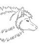 Free Wolf Bust Lineart