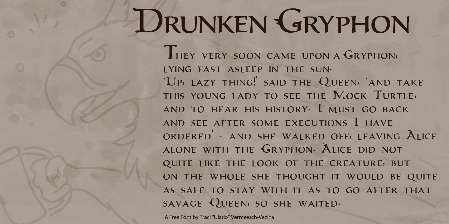 Drunken Gryphon - Free Font!