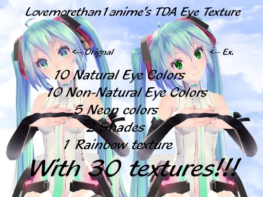 TDA Eye Texture Pack 1 by Lovesmorethan1anime on DeviantArt