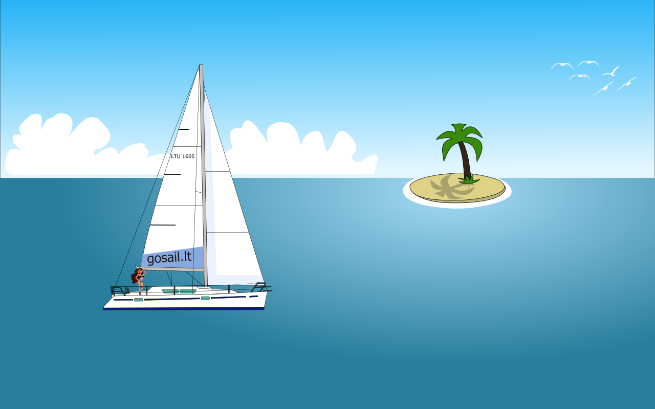 yacht in the ocean by NePosas