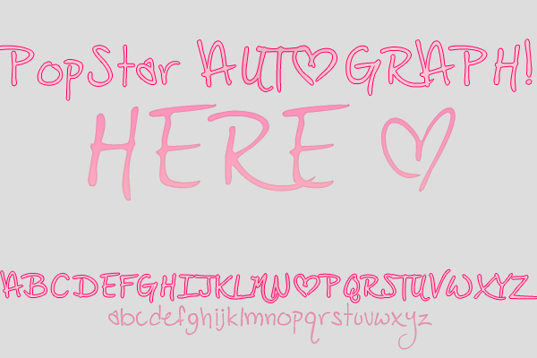 PopStar Autograph Font