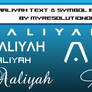 Aaliyah Text Symbol Brush Set