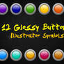 12 Glossy Buttons