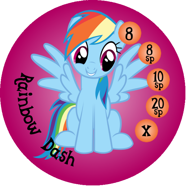 Button Ponies Rainbow Dash Game Button