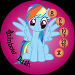 Button Ponies Rainbow Dash Game Button by Loaded--Dice