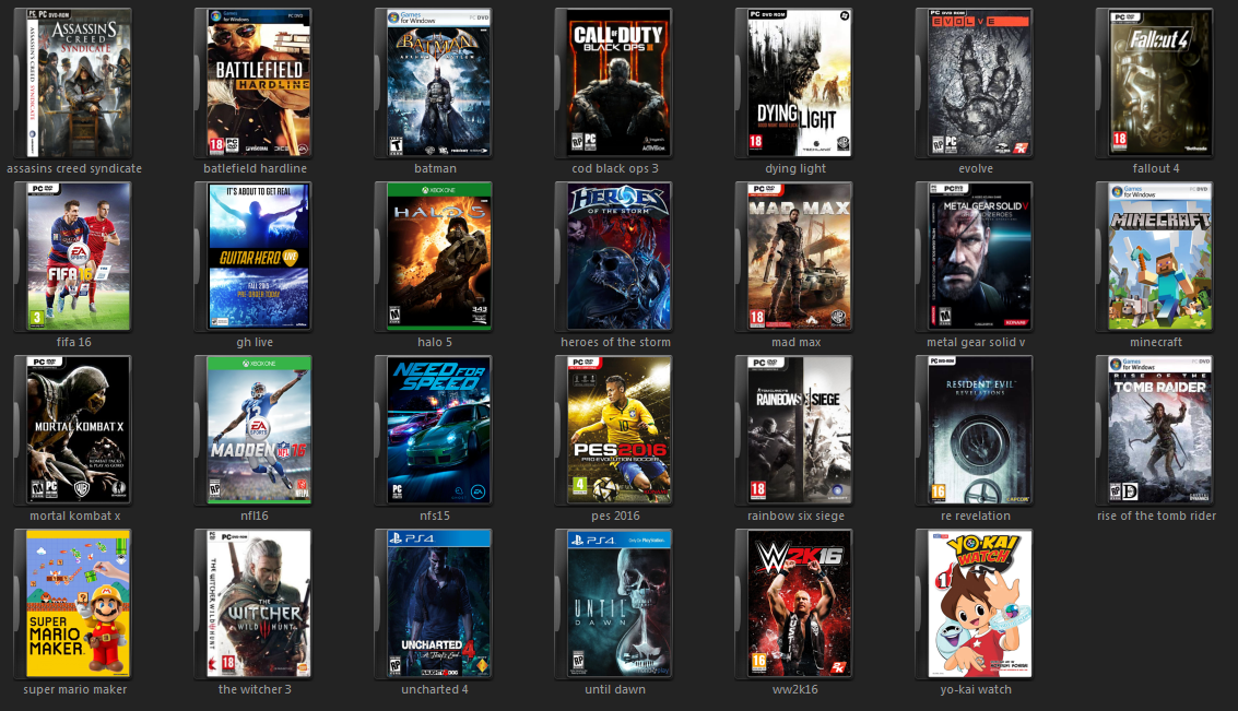 New DVD Icon pack - Softwares and Games Cover 2015