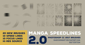 Manga Speedline 2.0 Photoshop Brushes