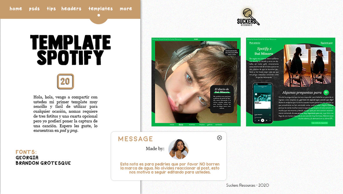 Template 20: Spotify by SuckRes0urces on DeviantArt