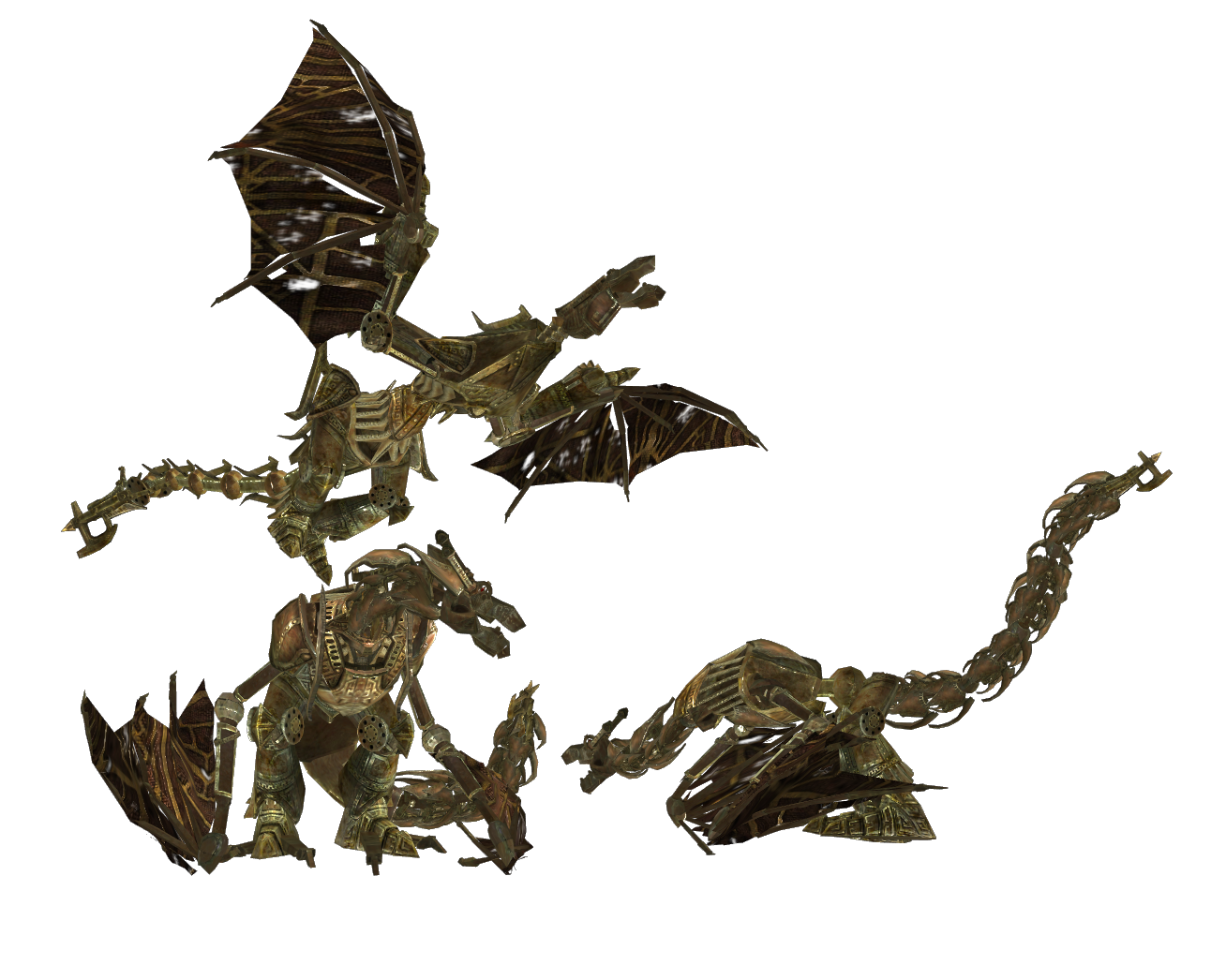 Dwemer Mechanical Steam Dragons pack xps by TokamiFuko on DeviantArt