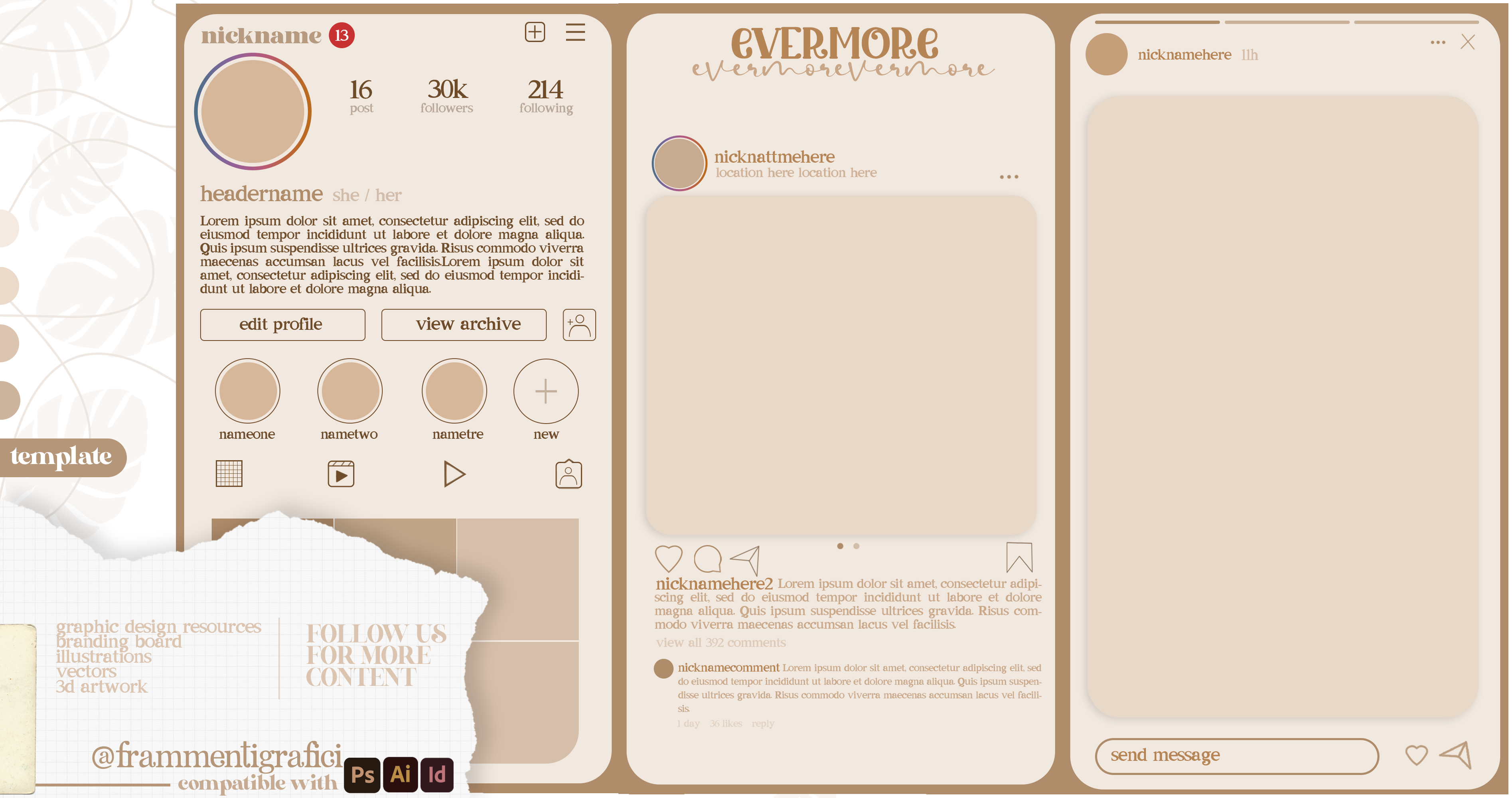 Instagram Replica Template frammentigrafici by frammentigrafici on